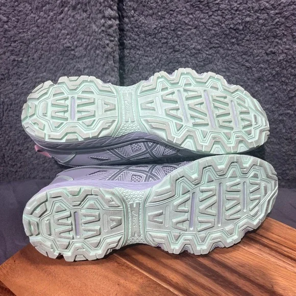 ASICS Gel Venture 8 Women's Running Shoes Gray Pink Mint Lace Up Size 10 - Picture 11 of 12